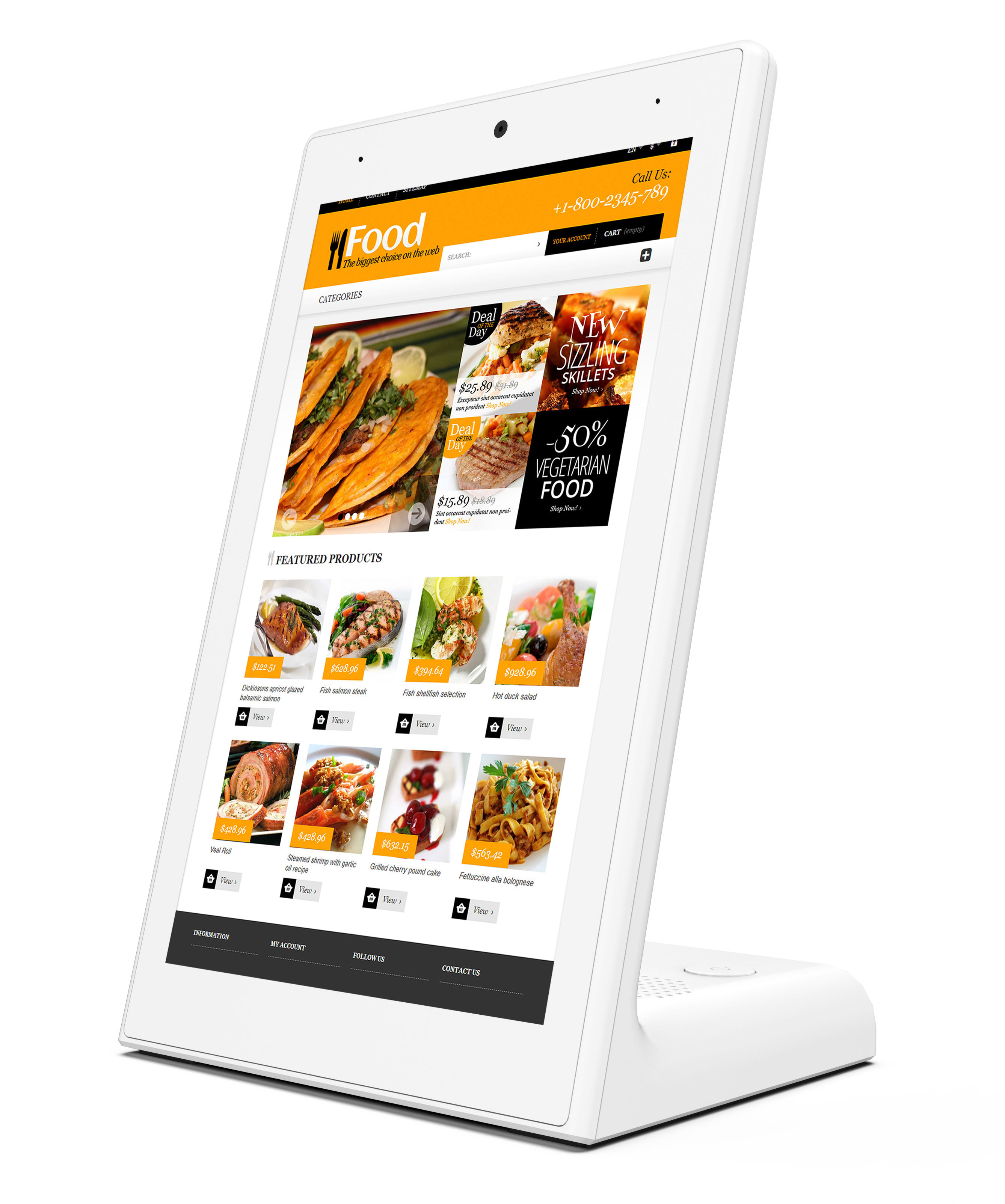 VK8018T L Shape Capacitive 8 Inch Android Tablet Touch Screen Menu ...